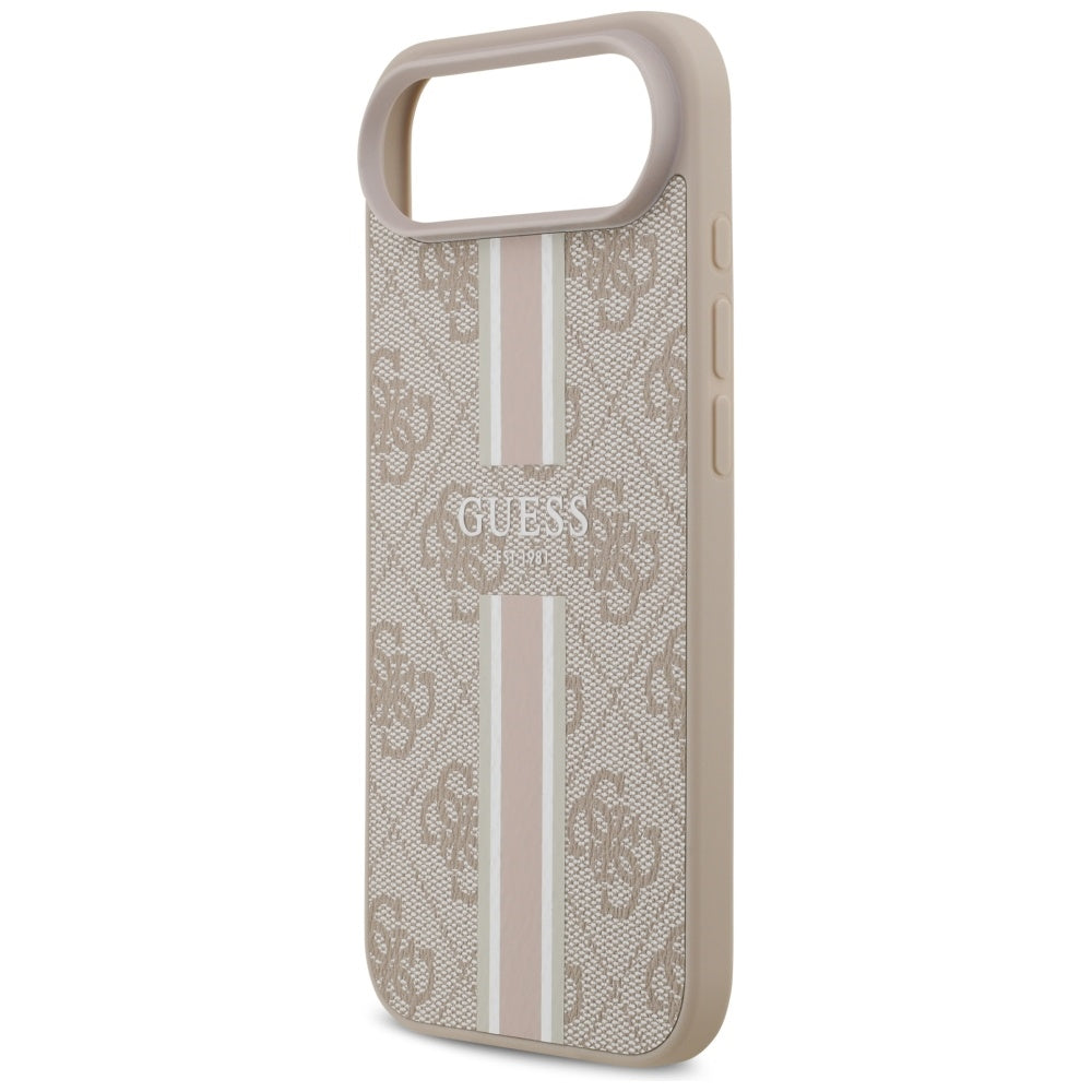 MagSafe hoesje voor Apple iPhone 17 Air, Guess, 4G Printed Stripes, Roze