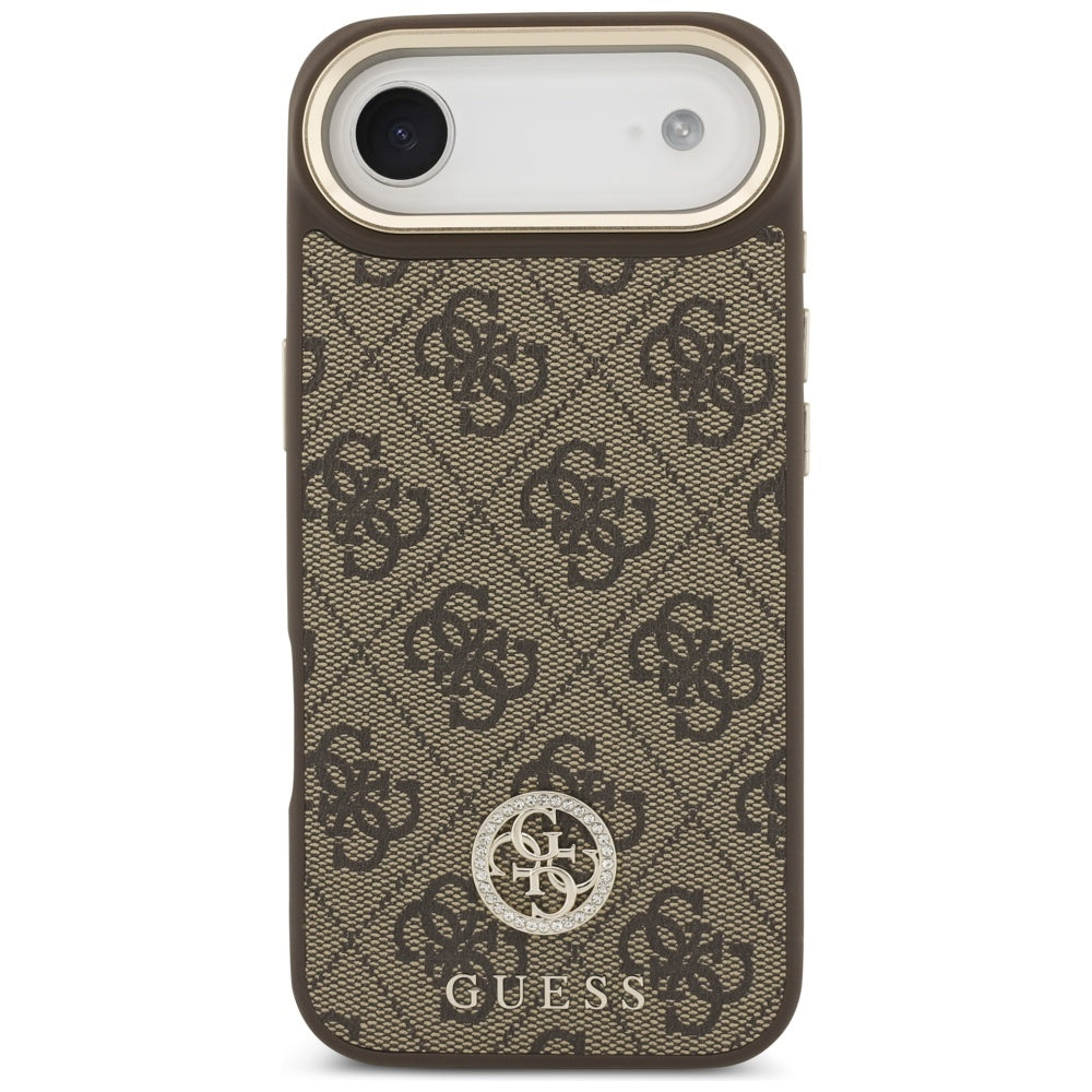 MagSafe hoesje voor Apple iPhone 17 Air, Guess, 4G Strass Logo, Bruin