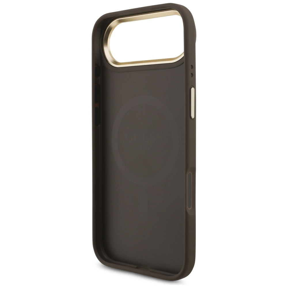 MagSafe hoesje voor Apple iPhone 17 Air, Guess, 4G Strass Logo, Bruin