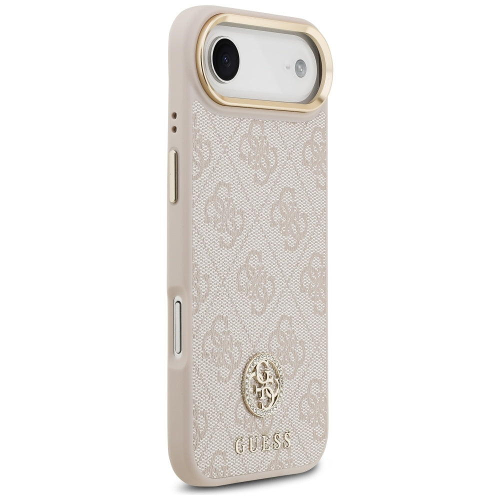 MagSafe hoesje voor Apple iPhone 17 Air, Guess, 4G Strass Logo, Roze