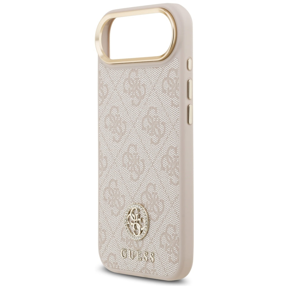 MagSafe hoesje voor Apple iPhone 17 Air, Guess, 4G Strass Logo, Roze