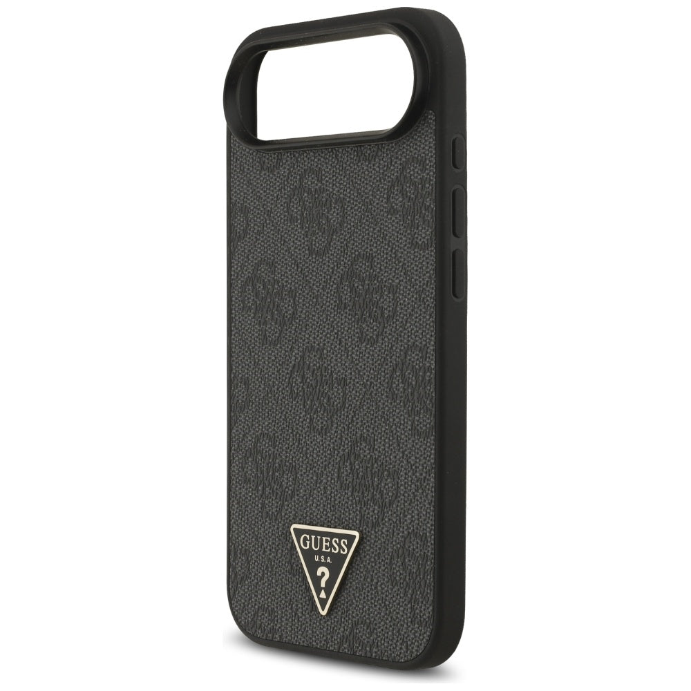 MagSafe hoesje voor Apple iPhone 17 Air, Guess, 4G Triangle Logo met koordriem, Zwart