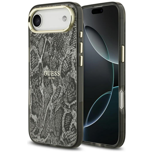 MagSafe hoes voor Apple iPhone 17 Air, Guess, Python Patroon, Zwart