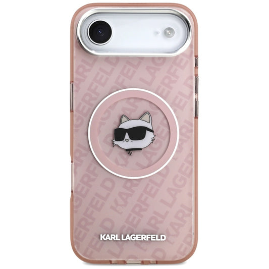 Étui MagSafe pour Apple iPhone 17 Air, Karl Lagerfeld, IML Choupette's Head, Rose