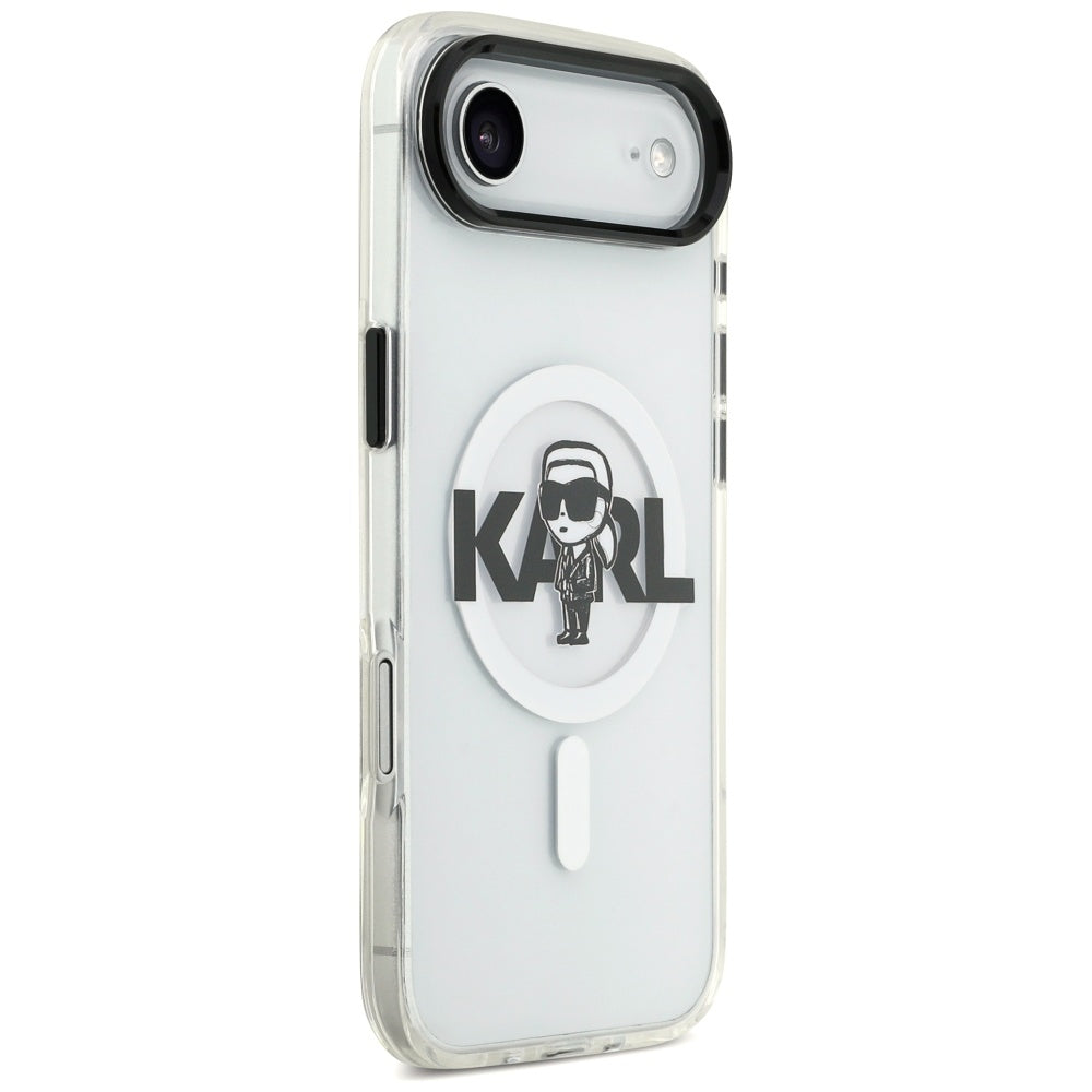 MagSafe hoesje voor Apple iPhone 17 Air, Karl Lagerfeld, IML Sketch Logo Karl, Transparant