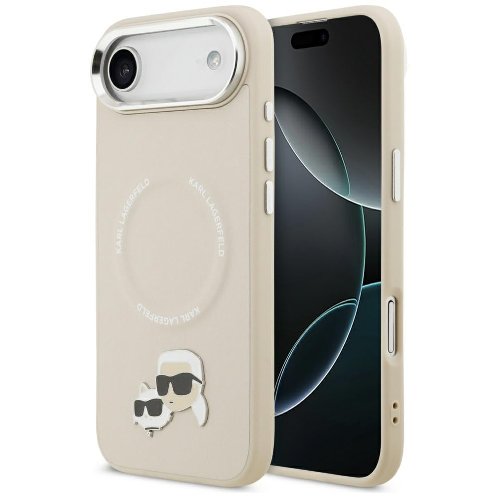 MagSafe Case for Apple iPhone 17 Air, Karl Lagerfeld, Karl & Choupette Pins, Beige