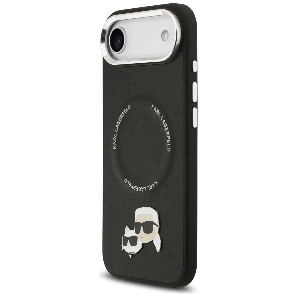MagSafe Hülle für Apple iPhone 17 Air, Karl Lagerfeld, Karl & Choupette Pins, Schwarz