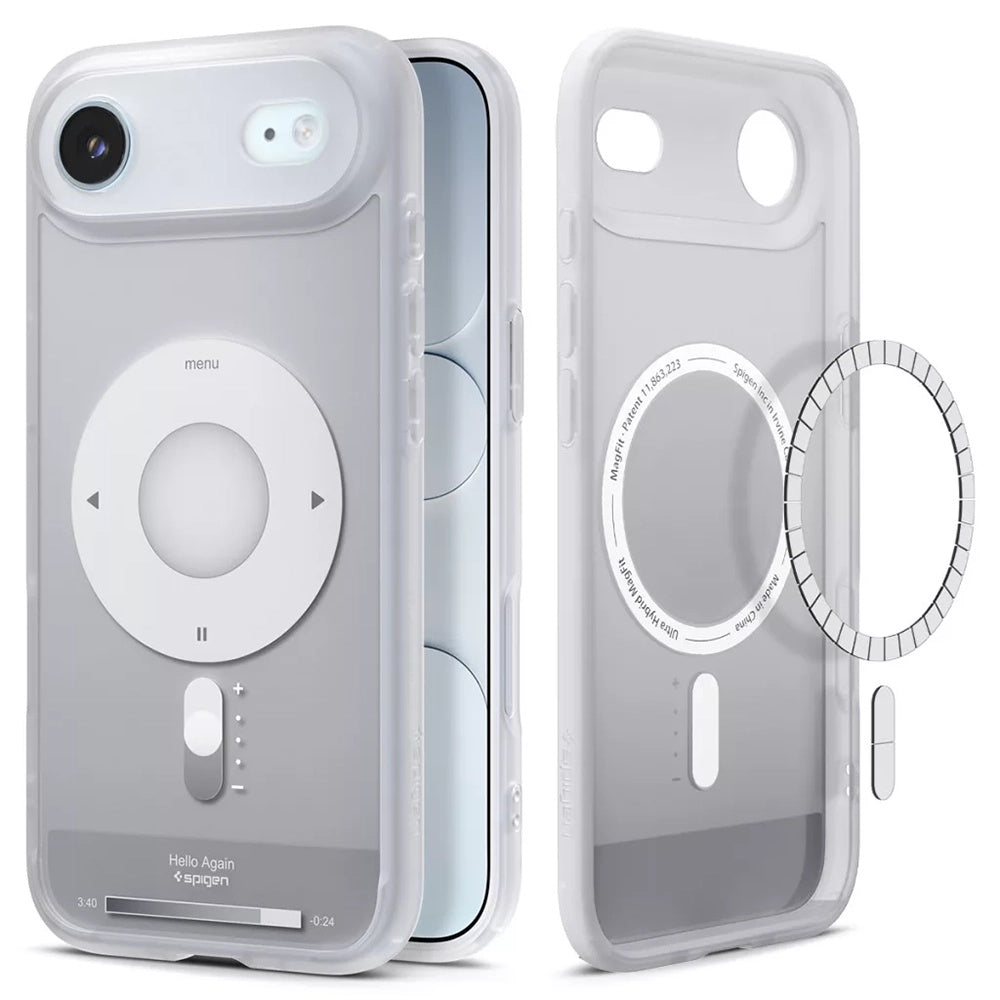 MagSafe hoes voor Apple iPhone 17 Air, Spigen, Ultra Hybrid Classic, Zilver