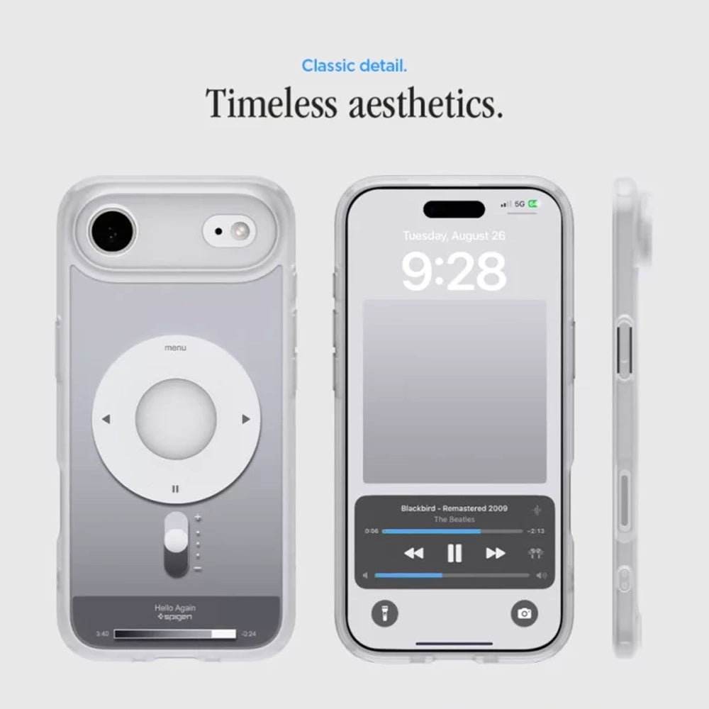 MagSafe hoes voor Apple iPhone 17 Air, Spigen, Ultra Hybrid Classic, Zilver