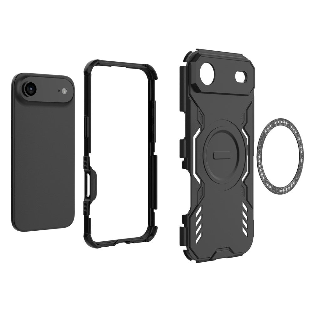 Coque MagSafe pour Apple iPhone 17 Air, Techsuit, ArmorMag, Noire