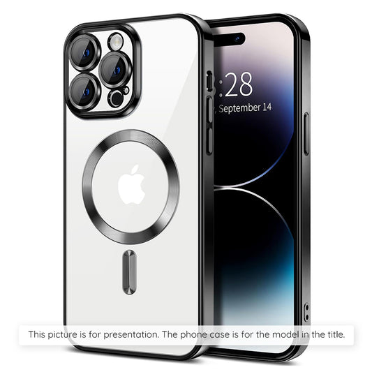 MagSafe hoesje voor Apple iPhone 17 Air, Techsuit, Luxury Crystal, Zwart