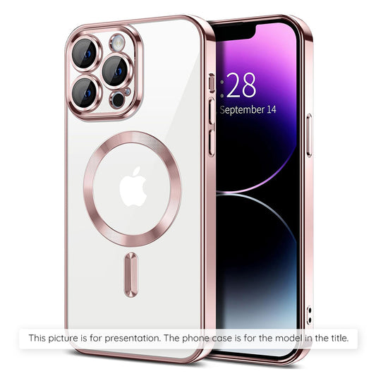 MagSafe hoesje voor Apple iPhone 17 Air, Techsuit, Luxury Crystal, Roze