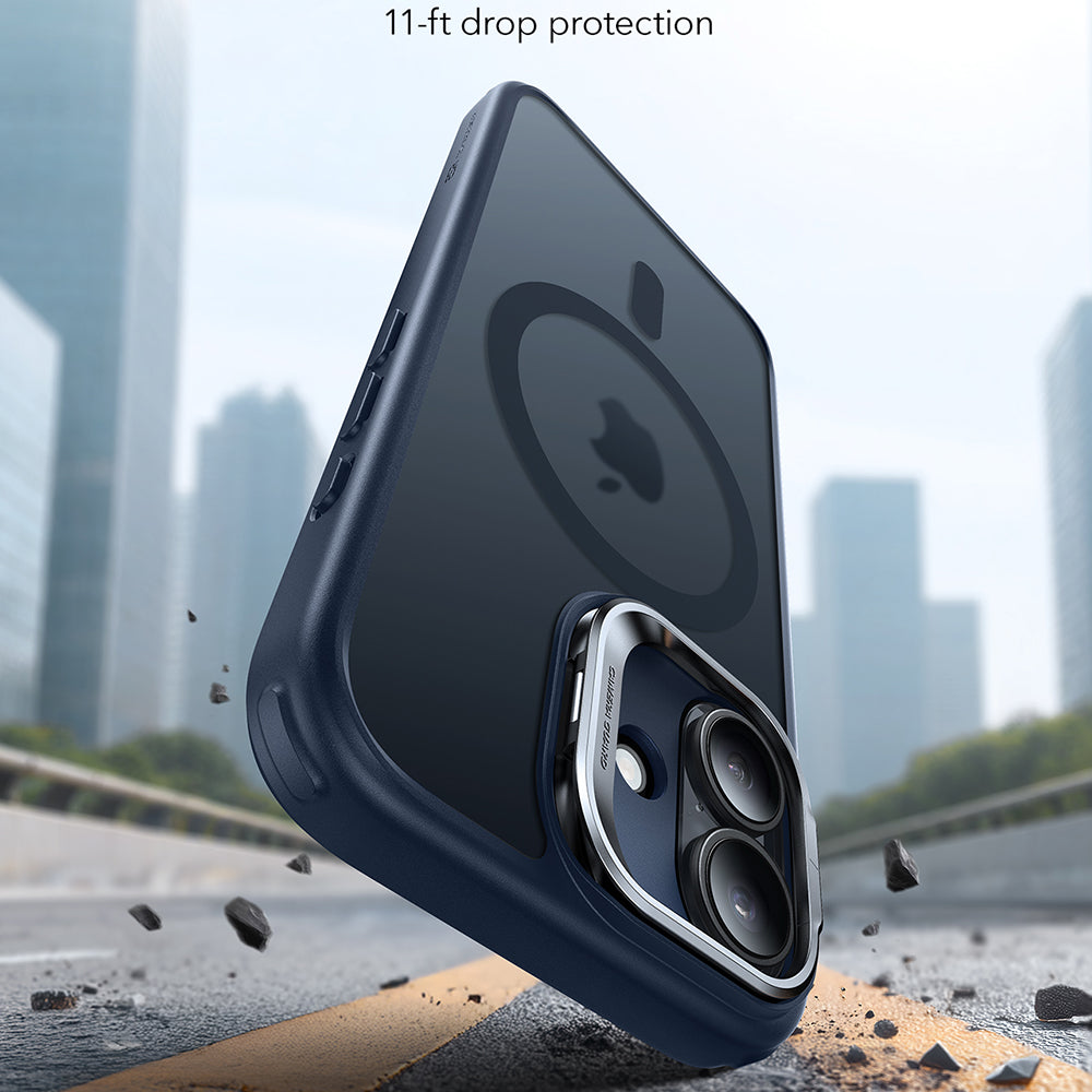 MagSafe hoesje voor Apple iPhone 17, ESR, Classic Hybrid Kickstand, Satijnblauw