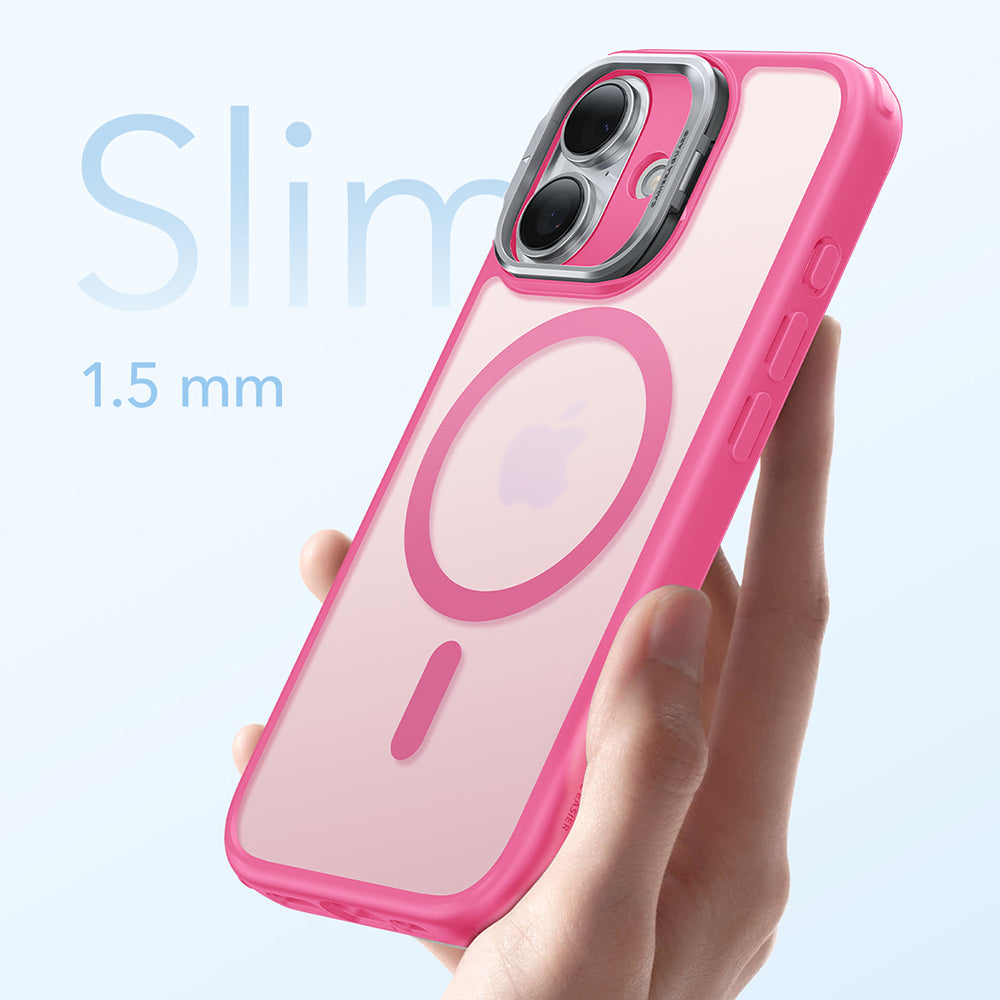Coque MagSafe pour Apple iPhone 17, ESR, Classic Hybrid Kickstand, Rose Satiné