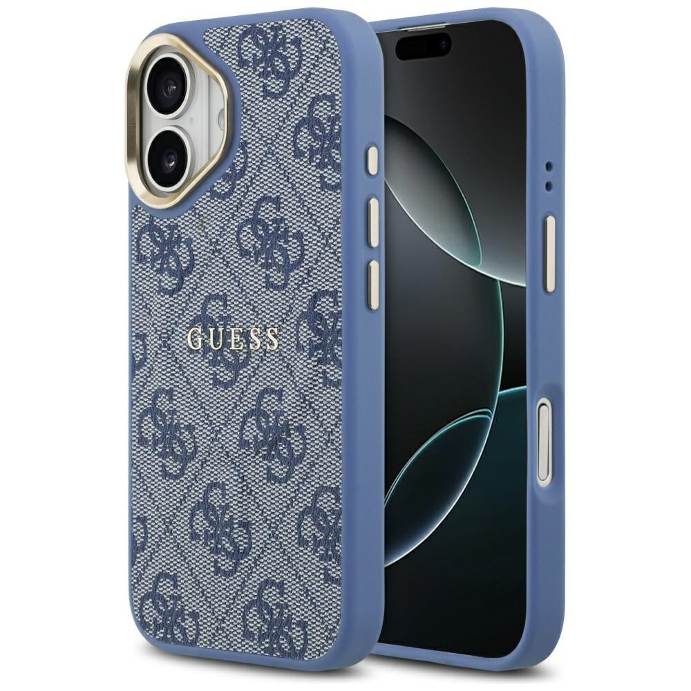 MagSafe hoesje voor Apple iPhone 17, Guess, 4G Classic, Blauw
