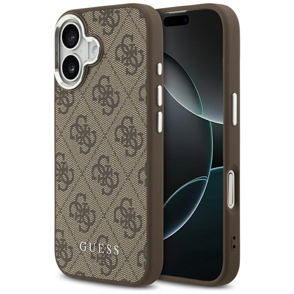 MagSafe hoesje voor Apple iPhone 17, Guess, 4G Classic Logo, Bruin