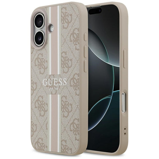 MagSafe hoesje voor Apple iPhone 17, Guess, 4G Printed Stripes, Roze