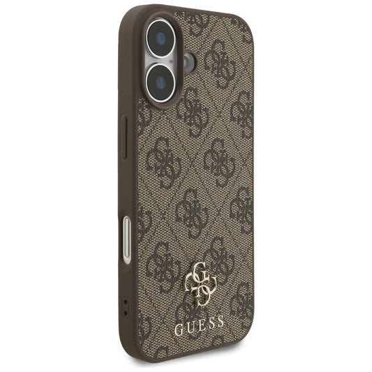 MagSafe hoesje voor Apple iPhone 17, Guess, 4G Small en Classic Logo, Bruin