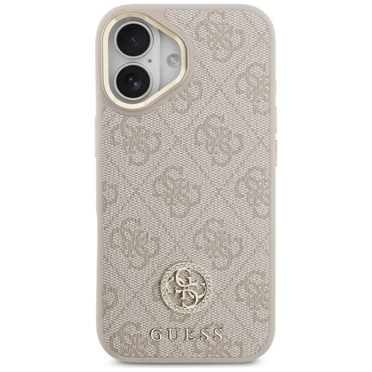 MagSafe hoesje voor Apple iPhone 17, Guess, 4G Strass Logo, Roze