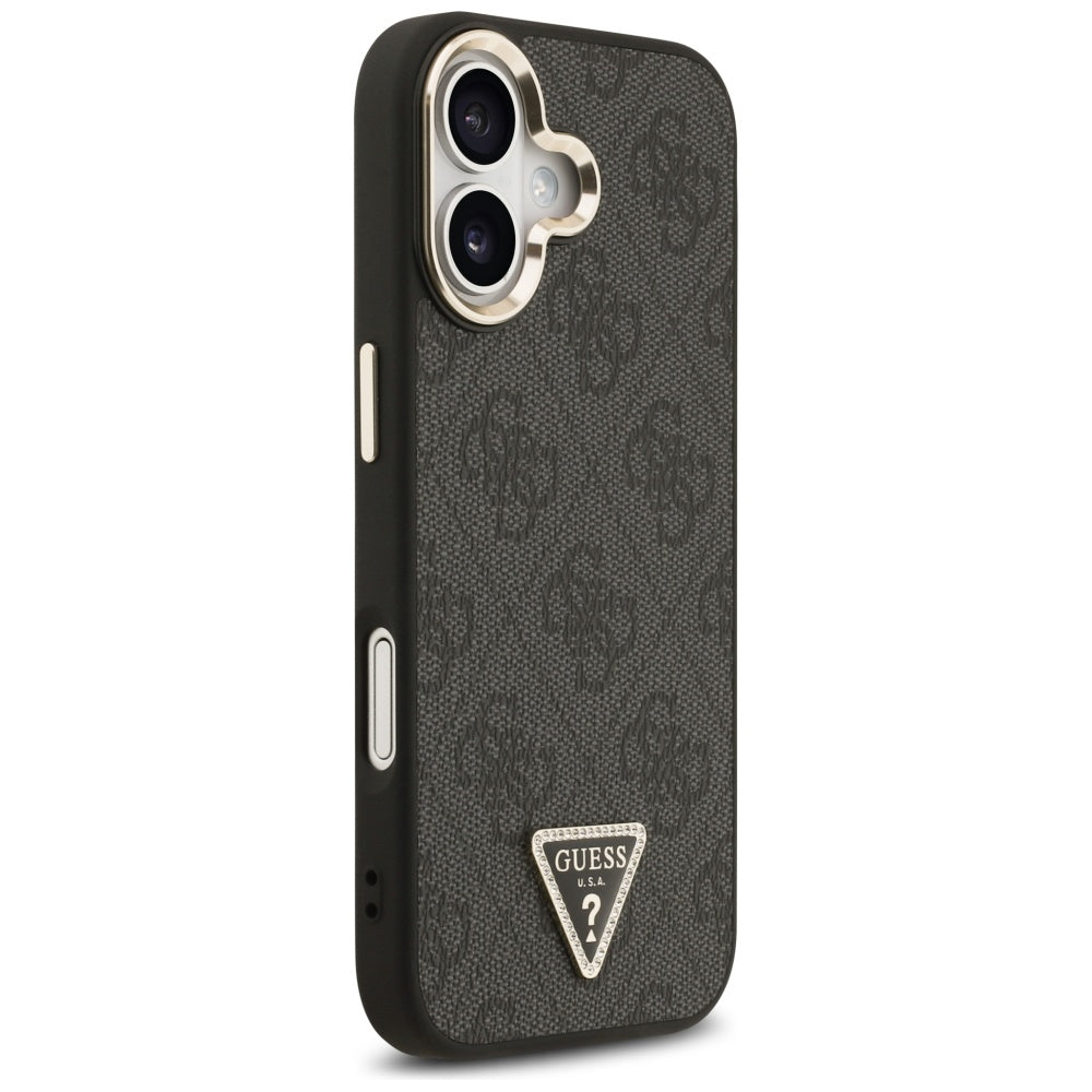 MagSafe hoesje voor Apple iPhone 17, Guess, 4G Triangle Diamond Logo, Zwart
