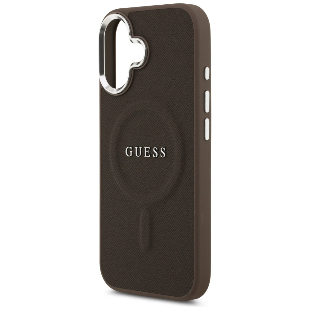 MagSafe hoesje voor Apple iPhone 17, Guess, Classic Logo, Bruin