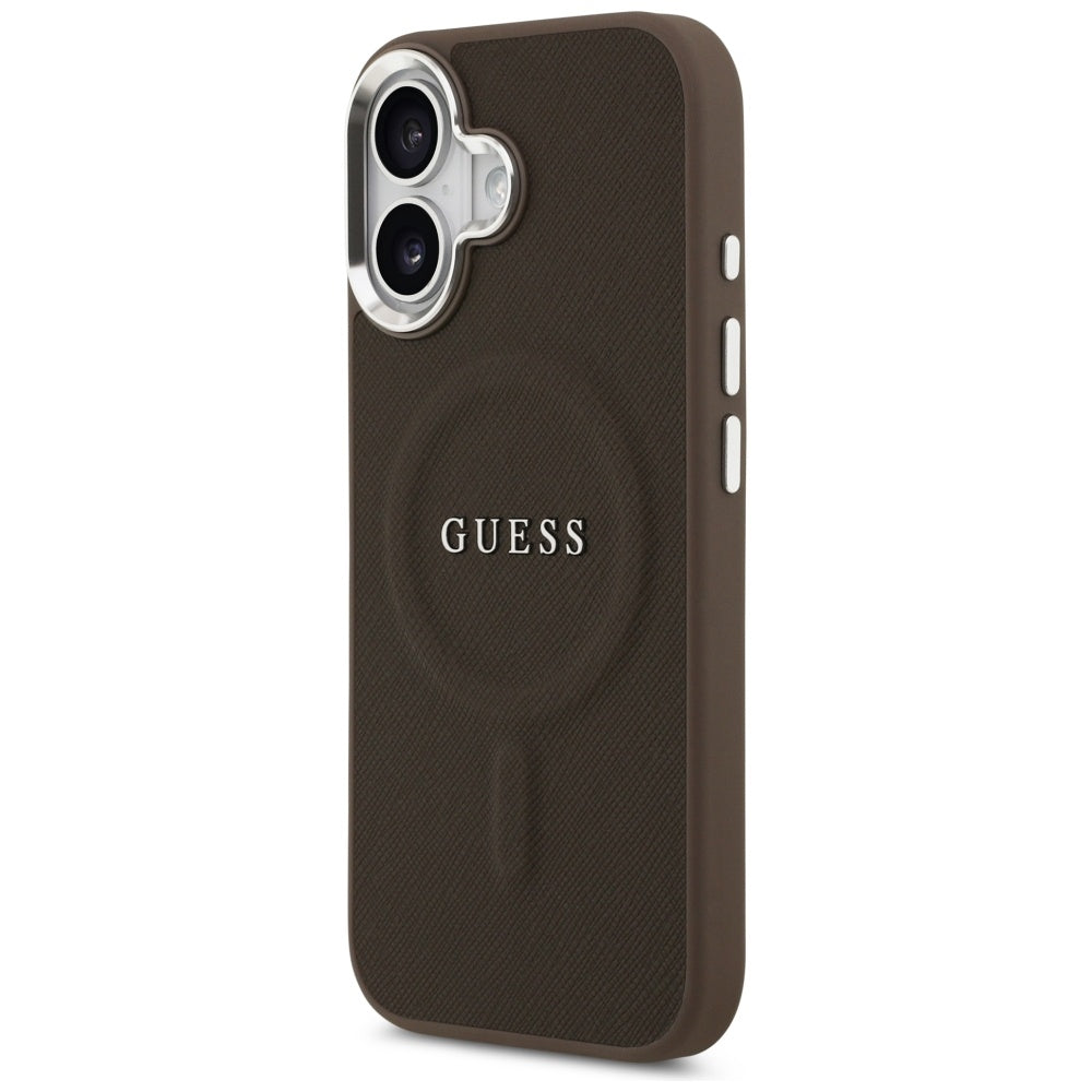 MagSafe hoesje voor Apple iPhone 17, Guess, Classic Logo, Bruin
