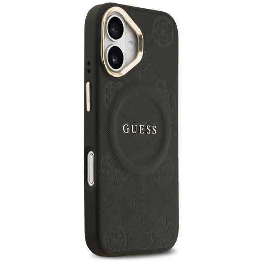 MagSafe hoesje voor Apple iPhone 17, Guess, Peony Hot Stamp, Zwart