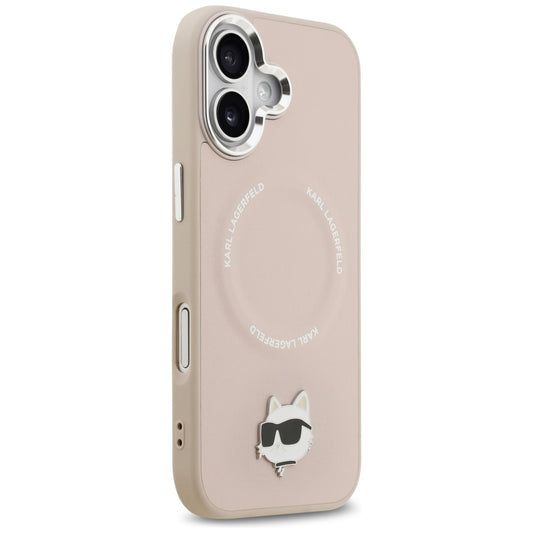 MagSafe hoesje voor Apple iPhone 17, Karl Lagerfeld, Choupette Pin, Roze