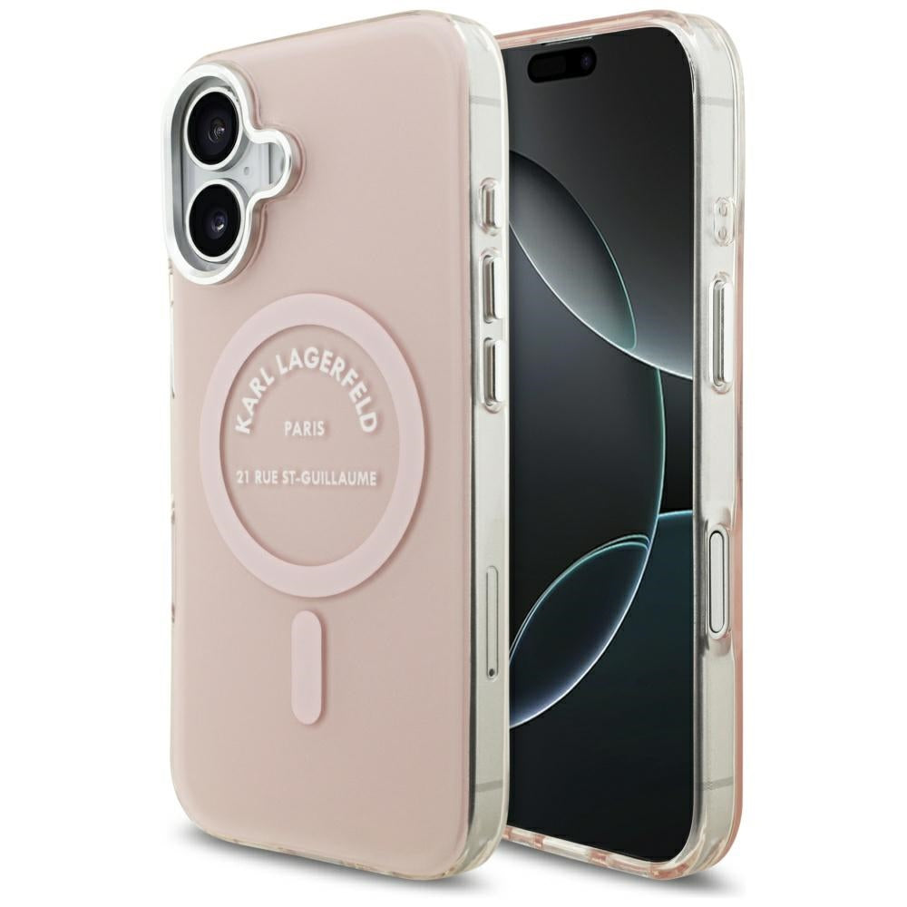 MagSafe Hülle für Apple iPhone 17, Karl Lagerfeld, IML Logo RSG, Rosa