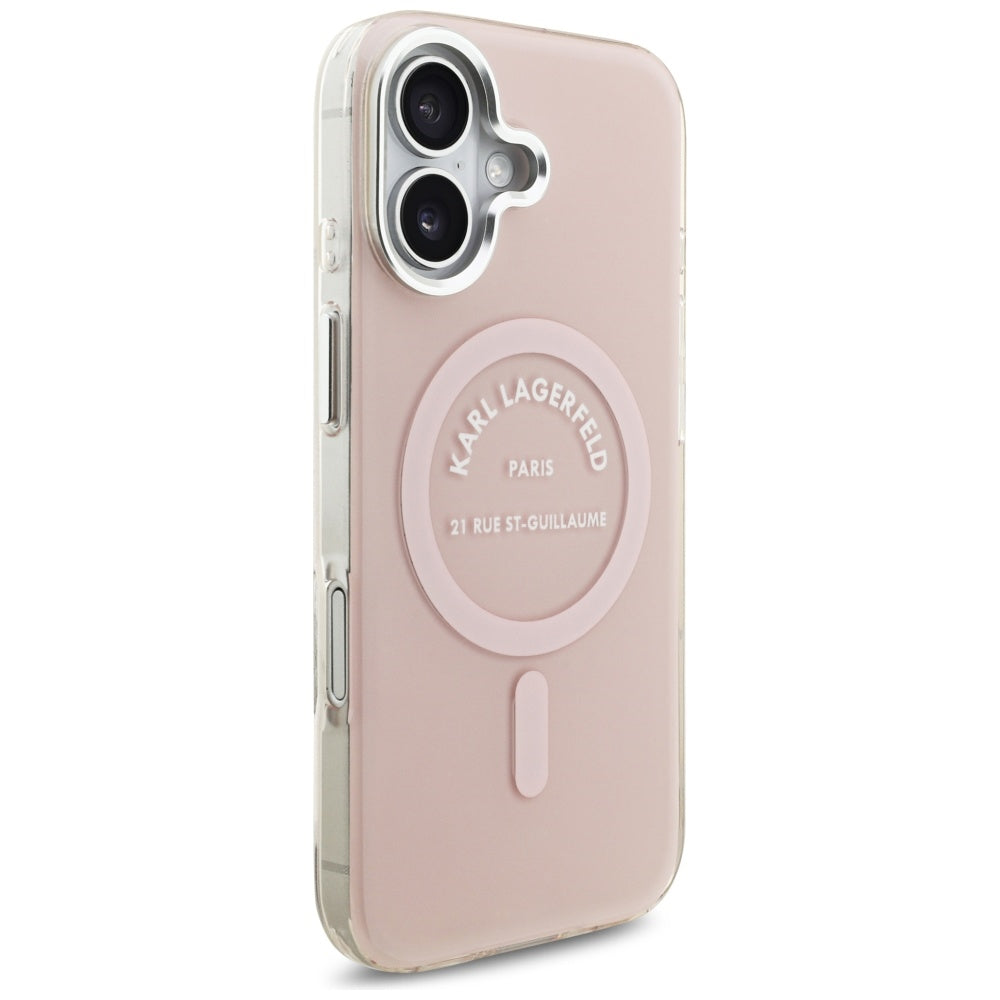 MagSafe Hülle für Apple iPhone 17, Karl Lagerfeld, IML Logo RSG, Rosa