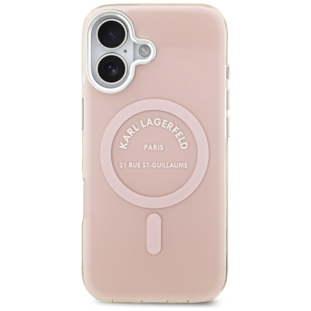 MagSafe Hülle für Apple iPhone 17, Karl Lagerfeld, IML Logo RSG, Rosa