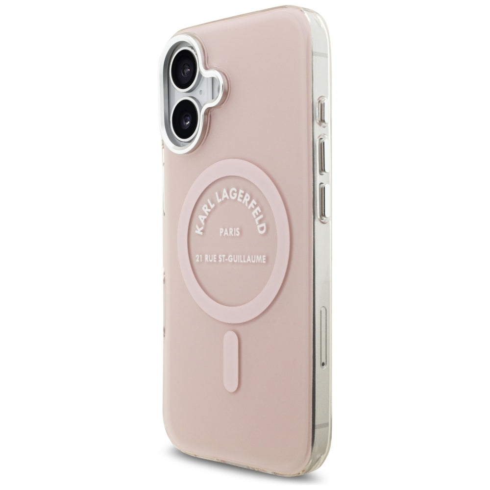 MagSafe Hülle für Apple iPhone 17, Karl Lagerfeld, IML Logo RSG, Rosa