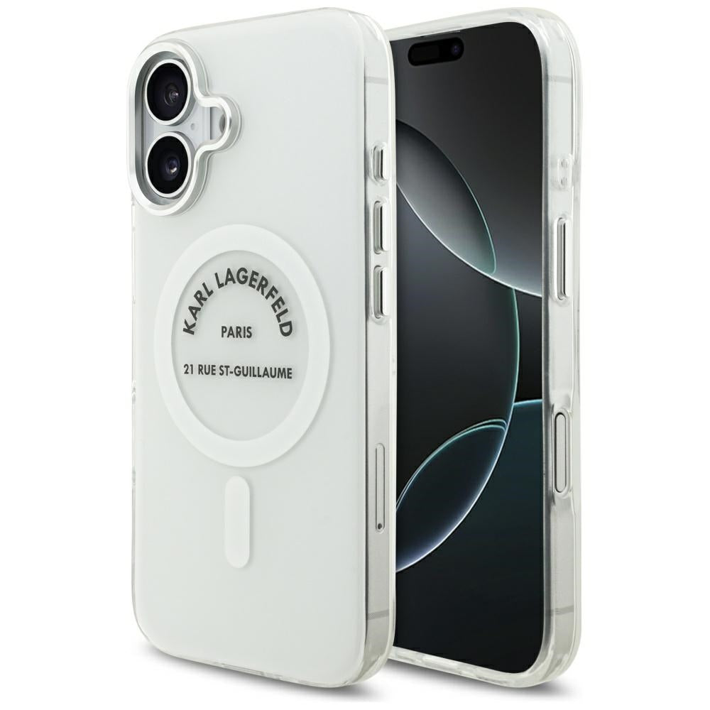 MagSafe Hülle für Apple iPhone 17, Karl Lagerfeld, IML Logo RSG, Transparent
