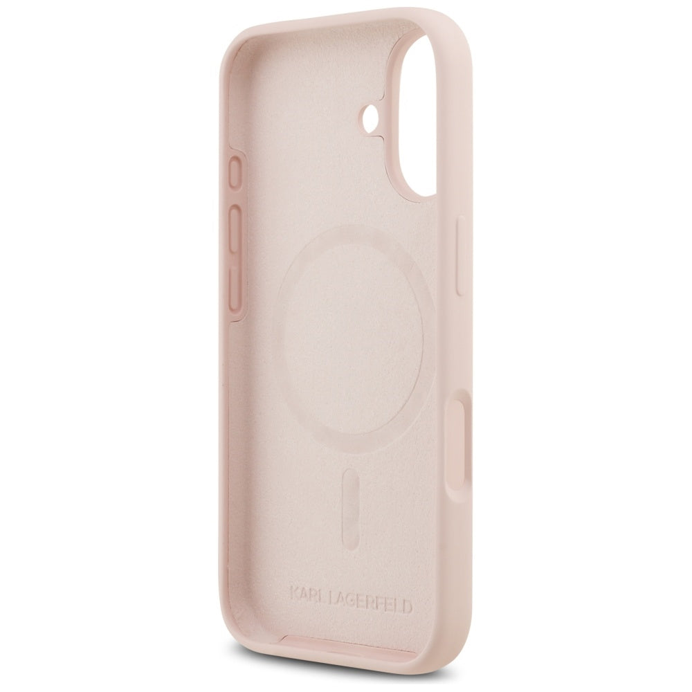 MagSafe hoesje voor Apple iPhone 17, Karl Lagerfeld, Ring Karl & Choupette, Roze