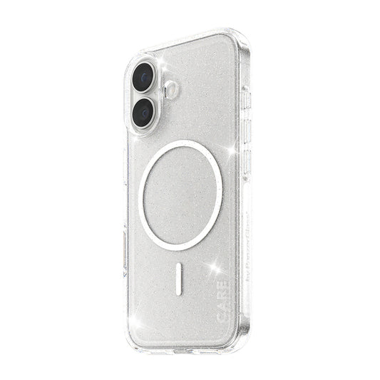 Coque MagSafe pour Apple iPhone 17, PanzerGlass, Care Urban Explorer Star Lit, Transparente Blanche