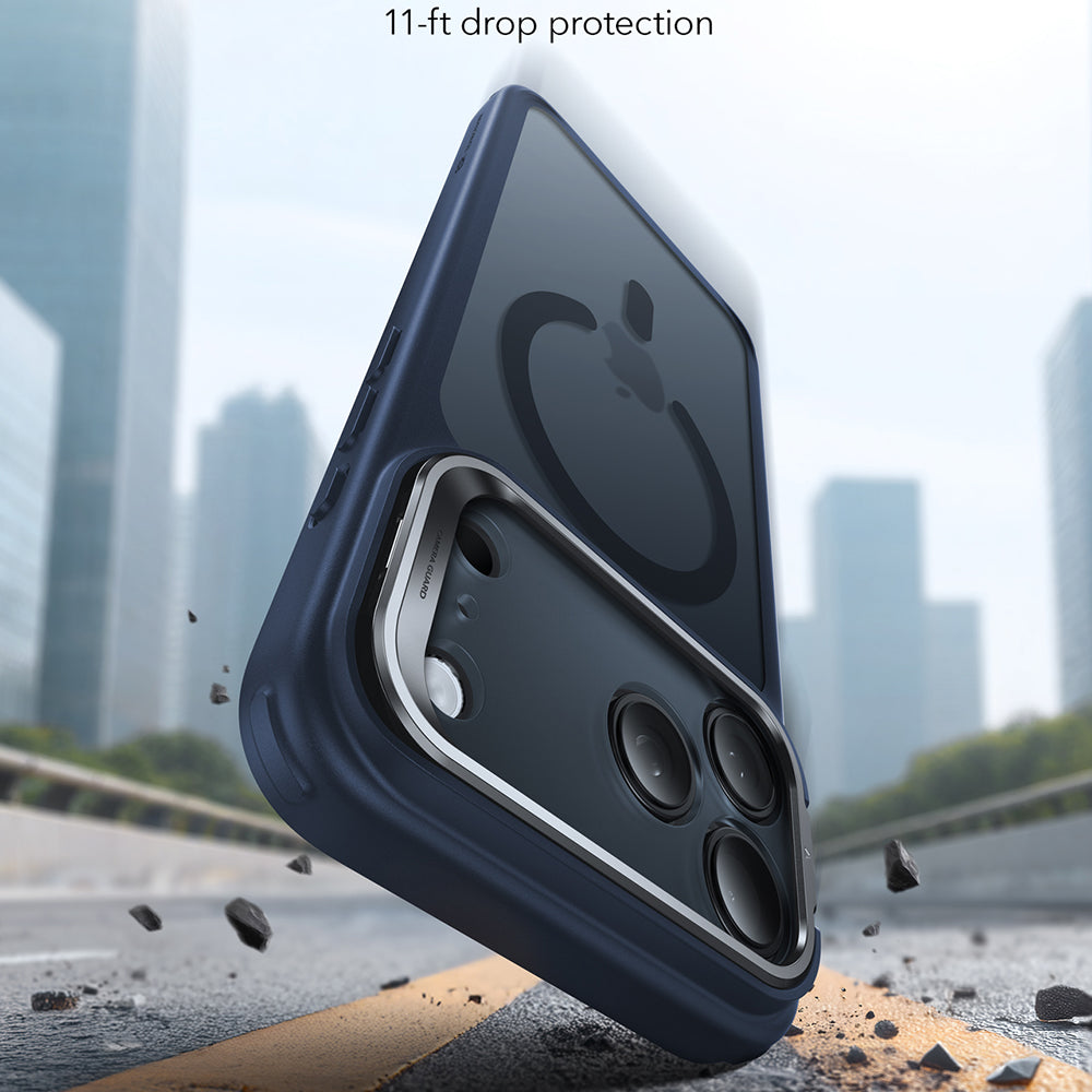 MagSafe Hülle für Apple iPhone 17 Pro, ESR, Classic Hybrid Kickstand, Satin Blau
