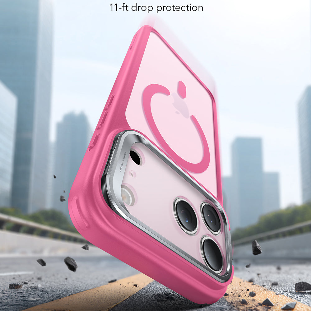 MagSafe hoesje voor Apple iPhone 17 Pro, ESR, Classic Hybrid Kickstand, Satijnroze