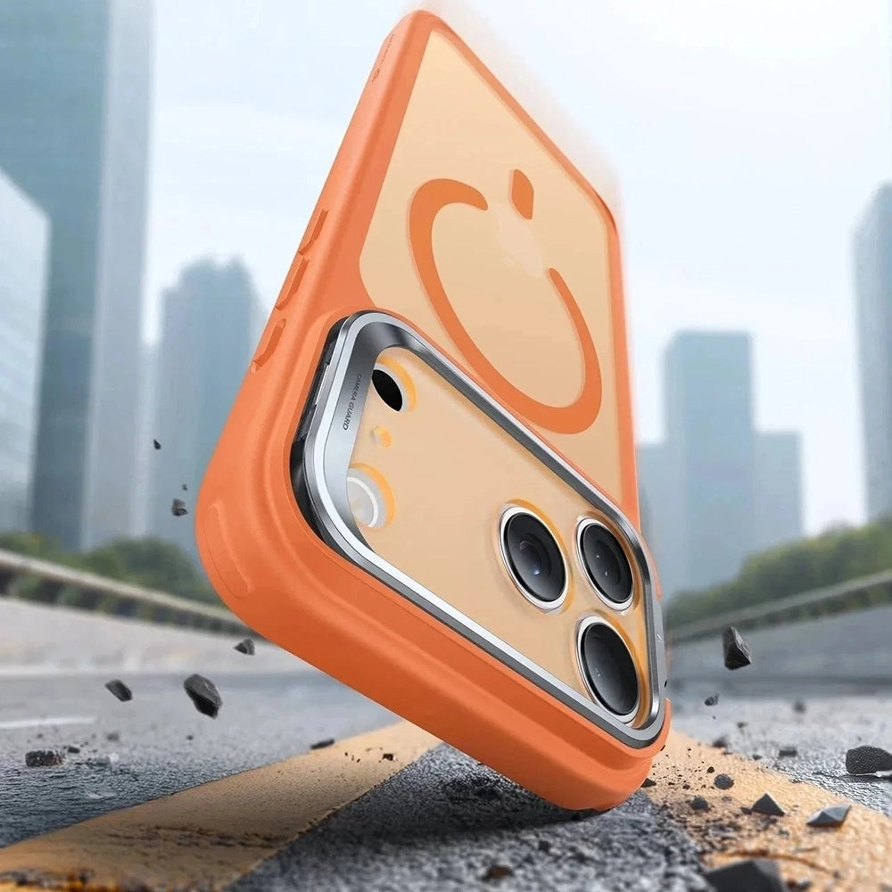 MagSafe hoesje voor Apple iPhone 17 Pro, ESR, Classic Hybrid Kickstand Slide, Satijn Oranje