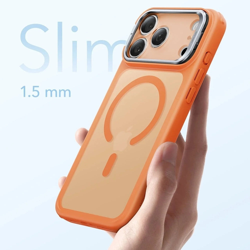MagSafe hoesje voor Apple iPhone 17 Pro, ESR, Classic Hybrid Kickstand Slide, Satijn Oranje