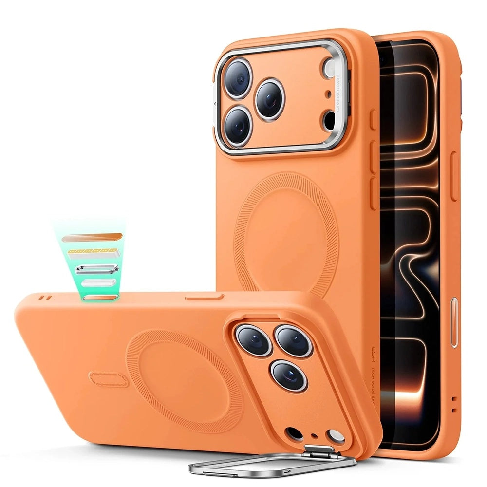MagSafe hoesje voor Apple iPhone 17 Pro, ESR, Cloud Soft Kickstand, Oranje