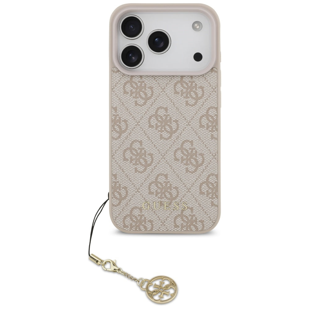 MagSafe Hülle für Apple iPhone 17 Pro, Guess, 4G Charm Cradle, Rosa