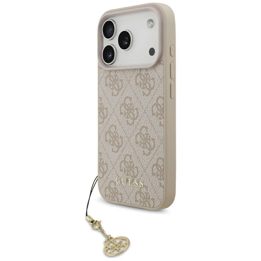 MagSafe Hülle für Apple iPhone 17 Pro, Guess, 4G Charm Cradle, Rosa