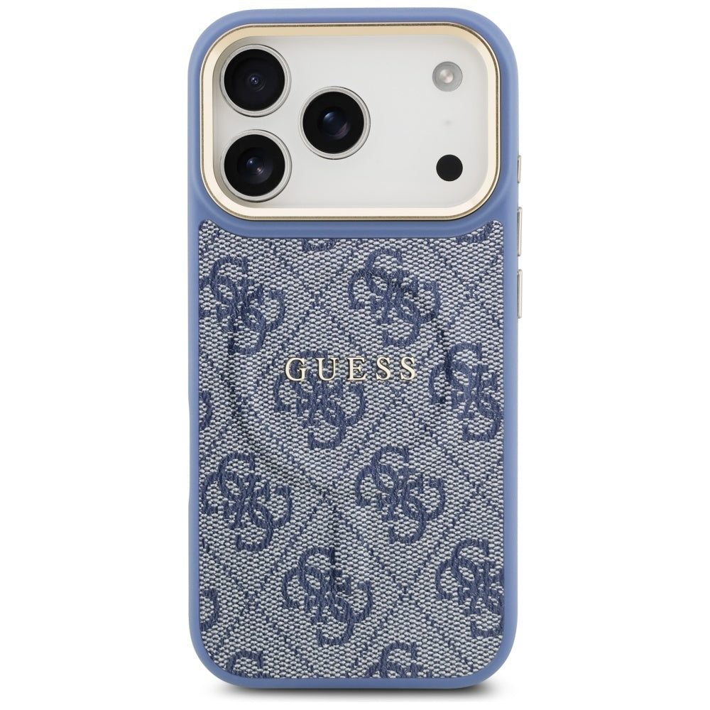 Housse MagSafe pour Apple iPhone 17 Pro, Guess, 4G Classic, Bleue