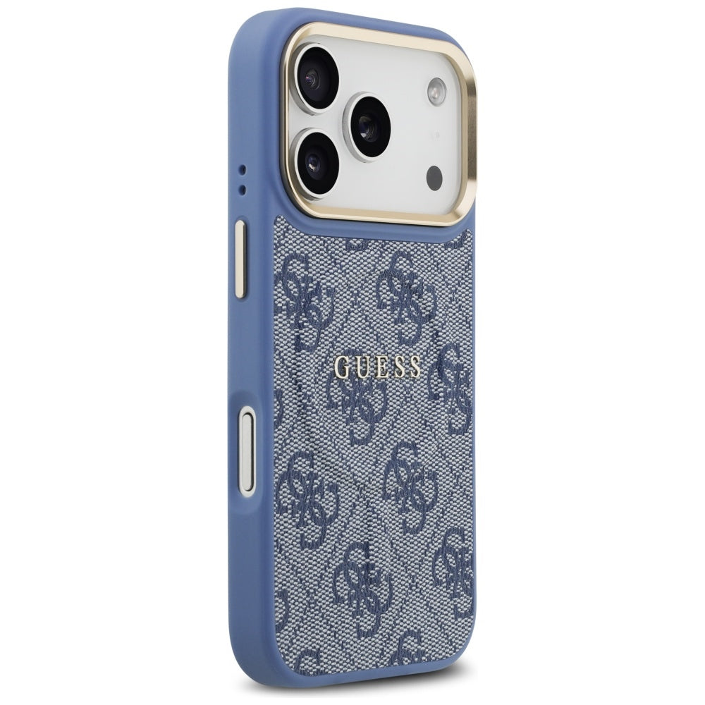 Housse MagSafe pour Apple iPhone 17 Pro, Guess, 4G Classic, Bleue