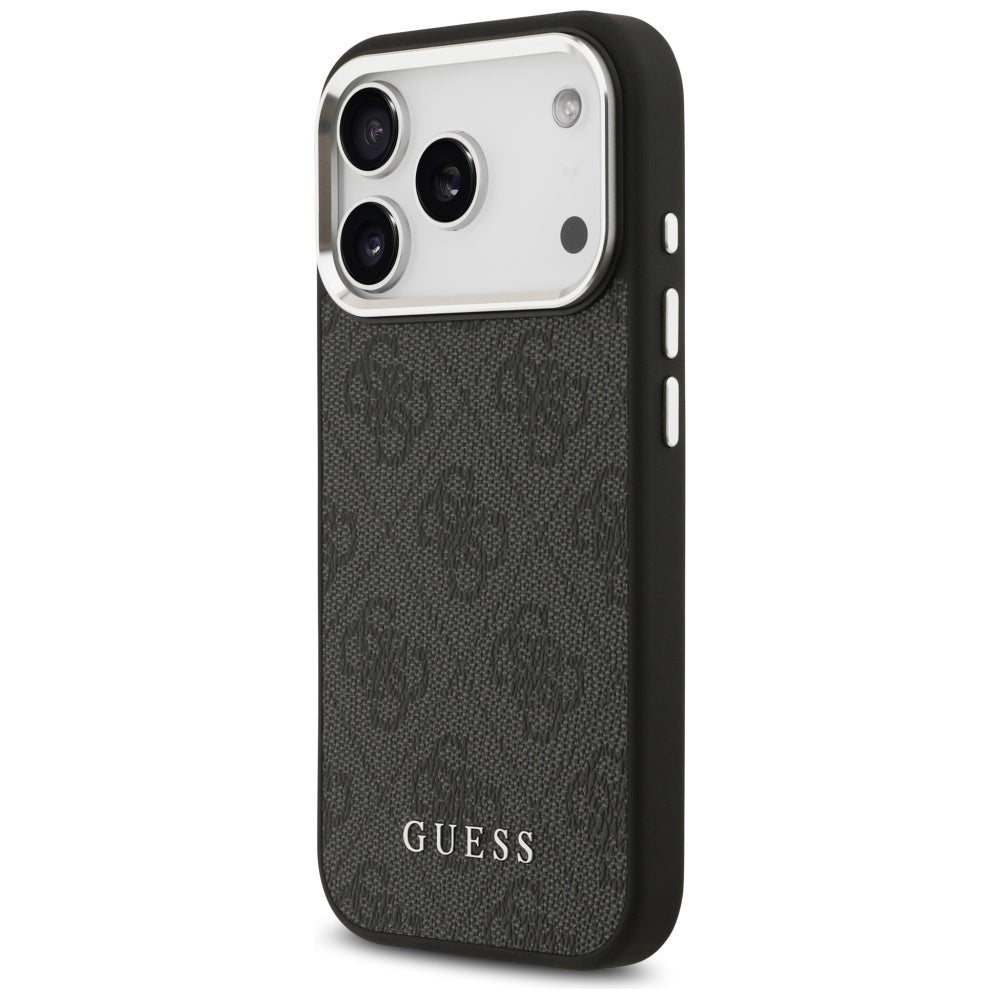 Coque MagSafe pour Apple iPhone 17 Pro, Guess, Logo Classique 4G, Noire