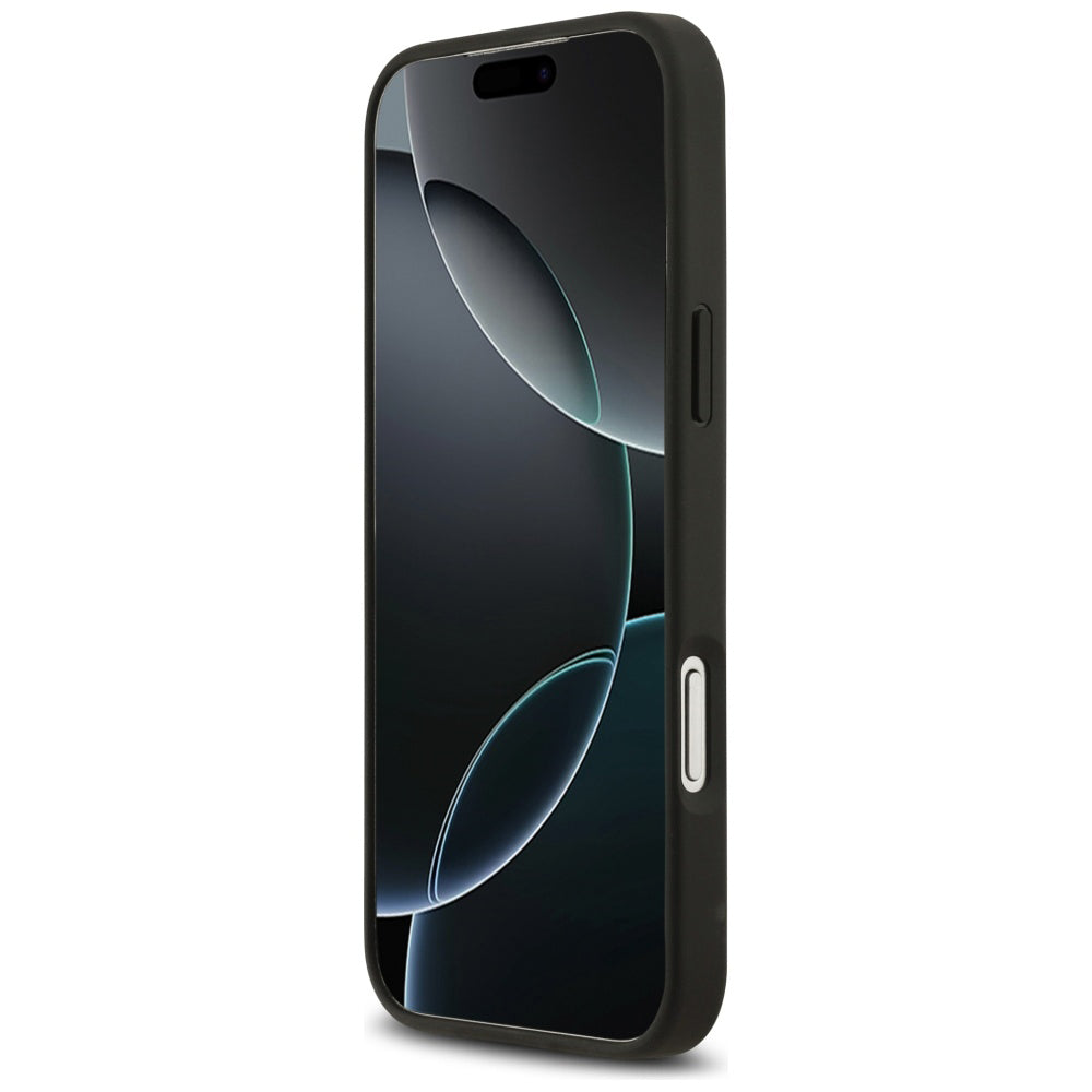 Coque MagSafe pour Apple iPhone 17 Pro, Guess, Imprimé Fleurs 4G, Noire