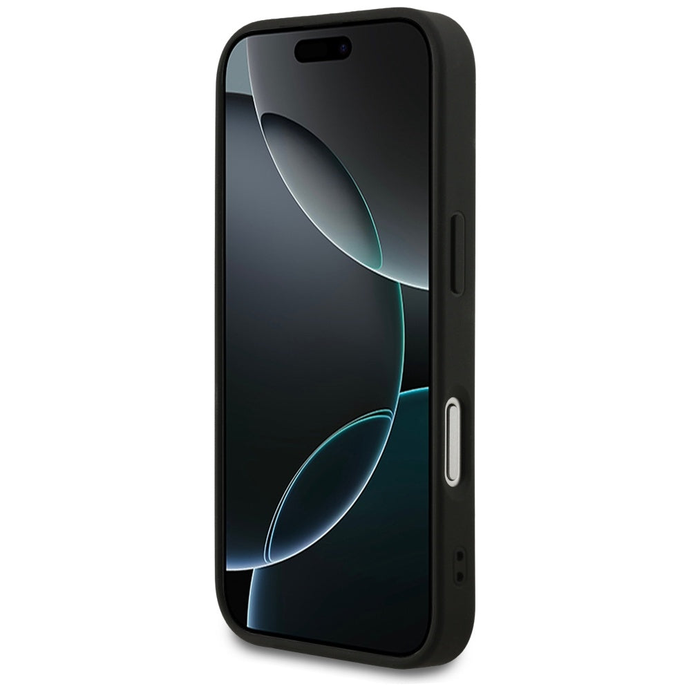MagSafe Case for Apple iPhone 17 Pro, Guess, 4G Ring Classic Logo, Black