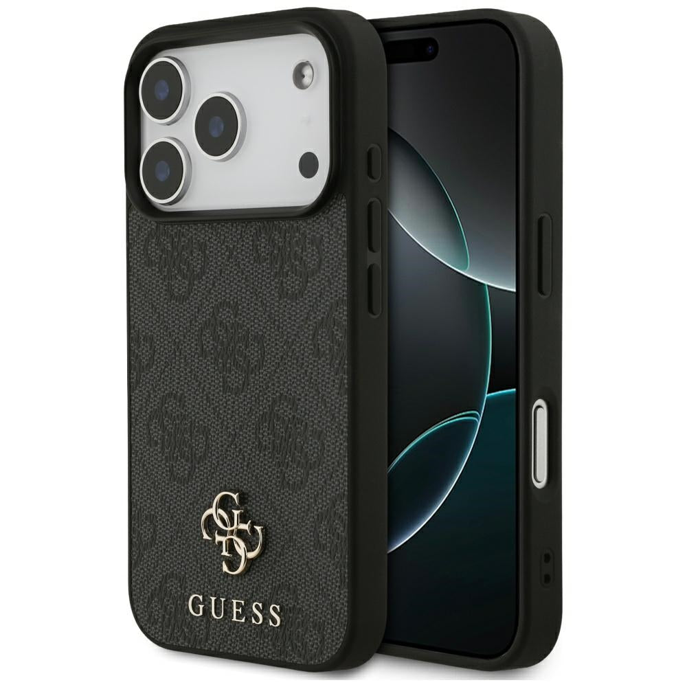 MagSafe Case for Apple iPhone 17 Pro, Guess, 4G Small and Classic Logo, Black