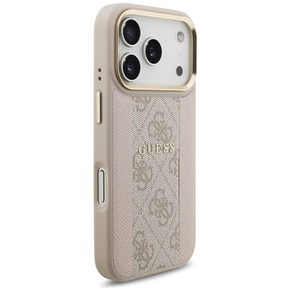 Étui MagSafe pour Apple iPhone 17 Pro, Guess, 4G Stripe, Rose