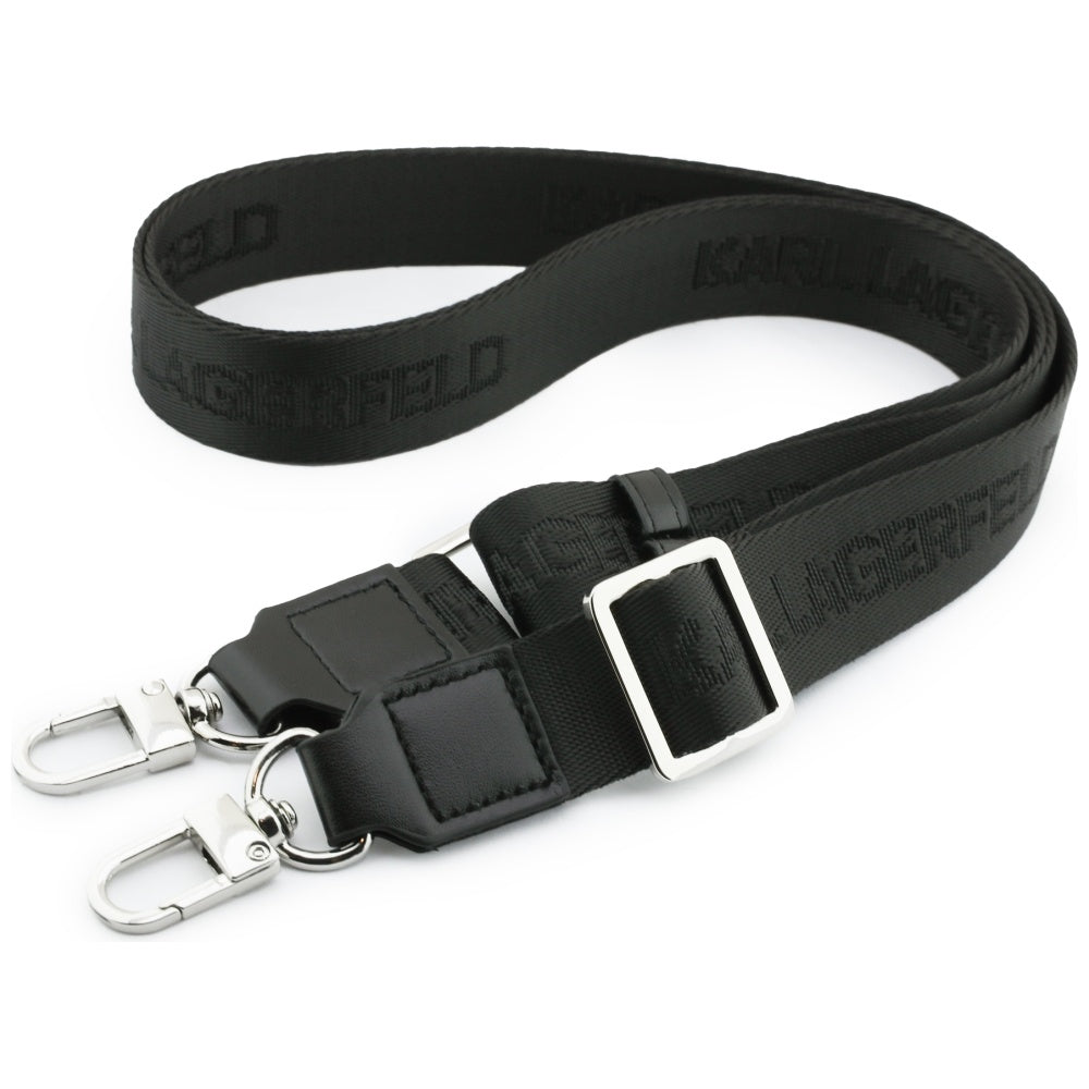 MagSafe hoes voor Apple iPhone 17 Pro, Karl Lagerfeld, Big Strap Karl Metal Logo, Zwart